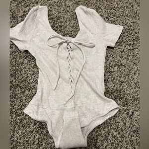 Women’s Tan Tie Bodysuit